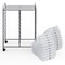 20-Drawer Mobile Storage Organizer Cart with Brake Wheels and Steel Frame for Home or Office Use